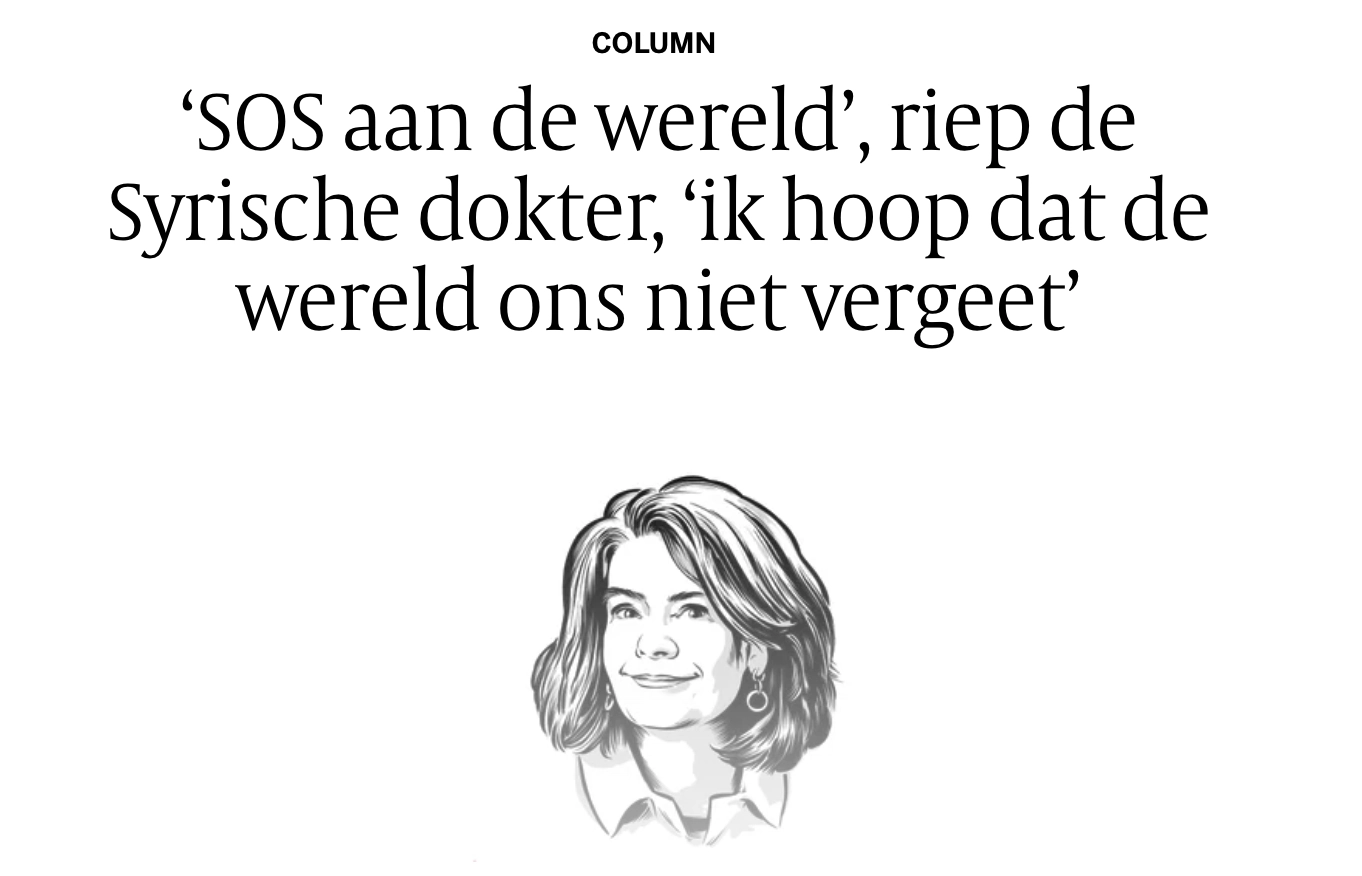 Merel van Vroonhoven, column in De Volkskrant, 11 februari