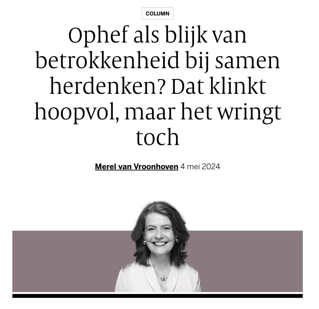 Column in De Volkskrant